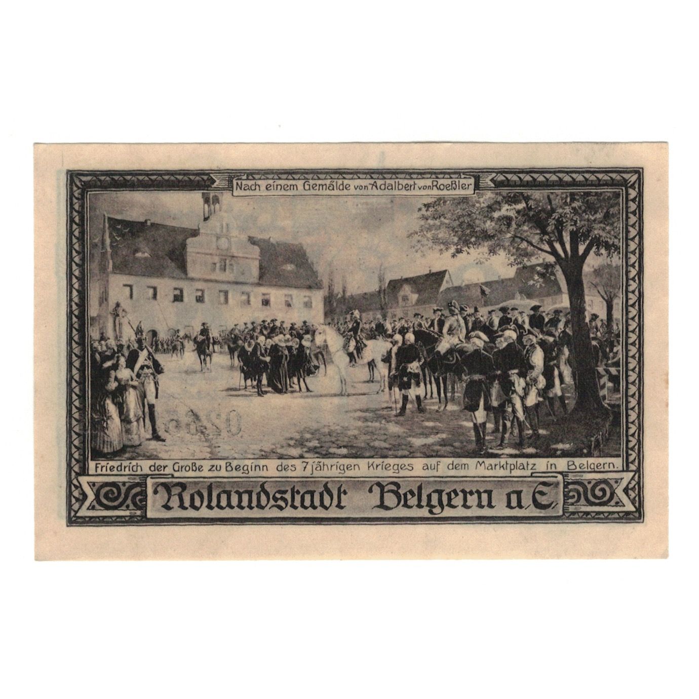 Geldschein, Deutschland, Belgern a. Elbe Stadt, 50 Pfennig, Place 2, 1921