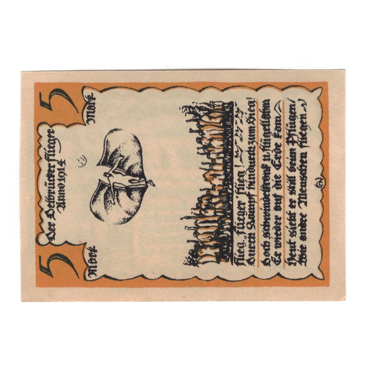 Billete, Alemania, Delbrück Stadt, 5 Mark, personnage, 1921, 1921-01-27, EBC+