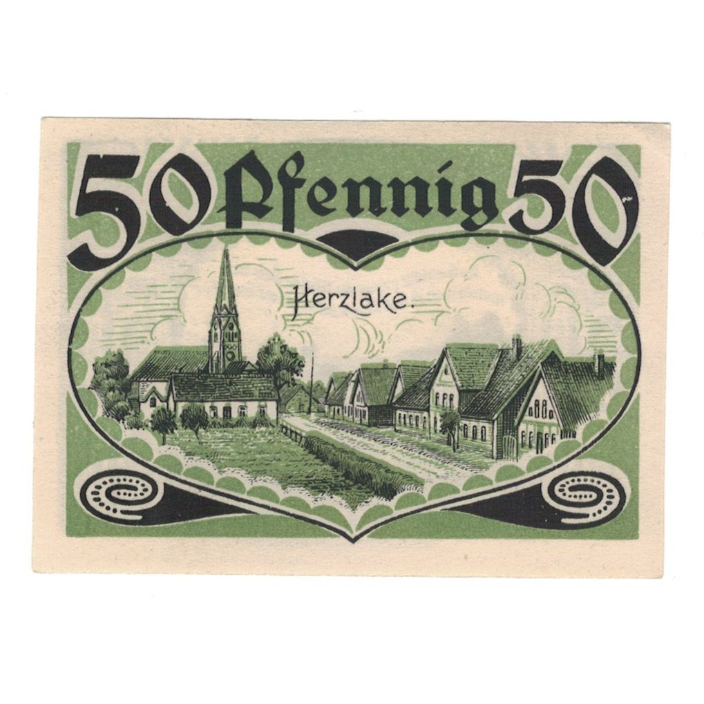 Billete, Alemania, Herzlake K.K.V., 50 Pfennig, champs, 1921, 1921-10-01, EBC+