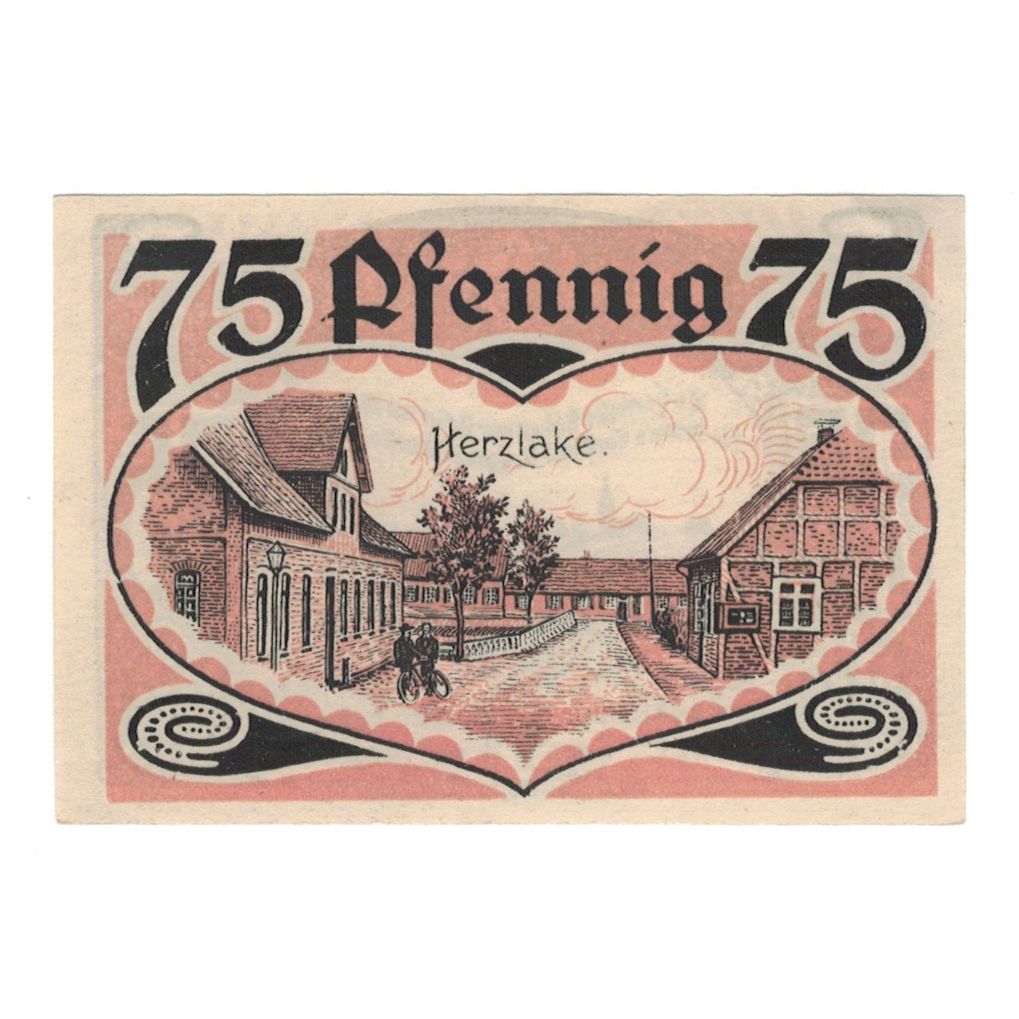 Banknot, Niemcy, Herzlake K.K.V., 75 Pfennig, champs, 1921, 1921-10-01