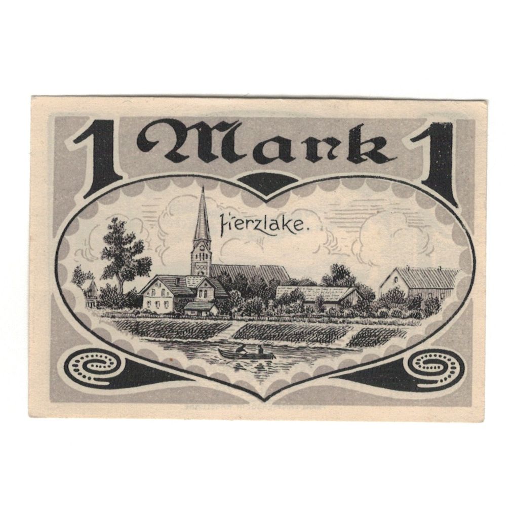 Banconote, Germania, Herzlake K.K.V., 1 Mark, champs, 1921, 1921-10-01, SPL
