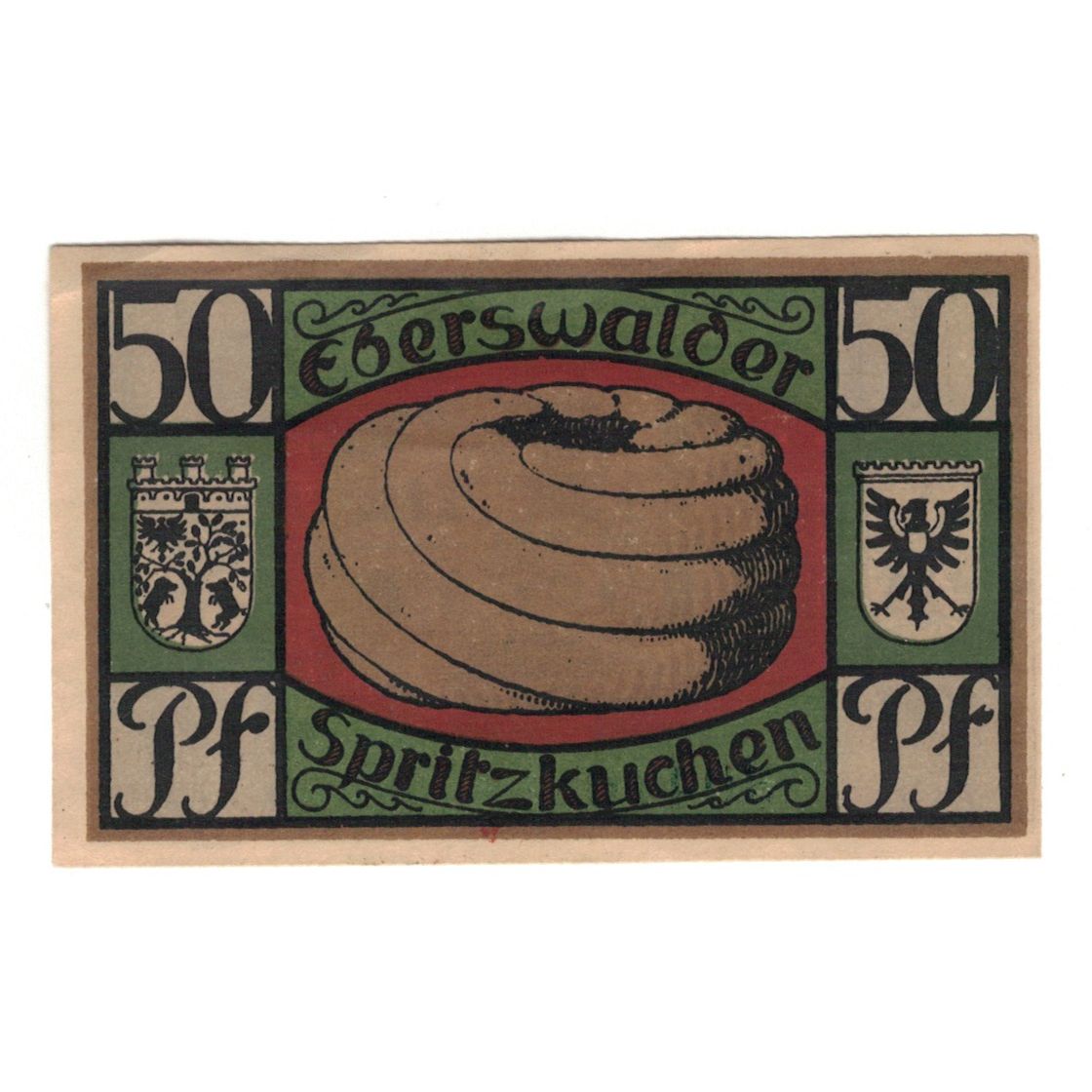 Banknot, Niemcy, Eberswalde, 50 Pfennig, château, 1921, 1921-07-01, UNC(60-62)