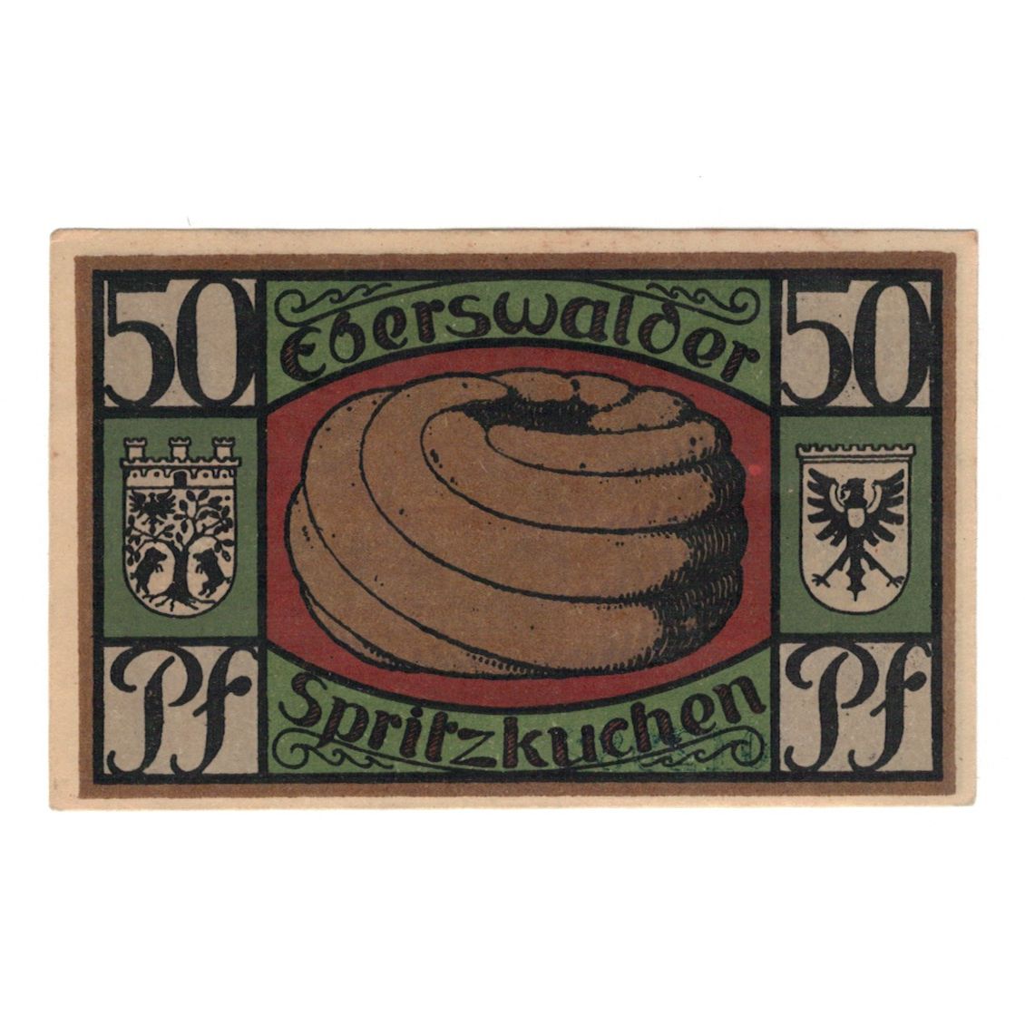 Banknot, Niemcy, Eberswalde, 50 Pfennig, chateau 1, 1921, 1921-07-01