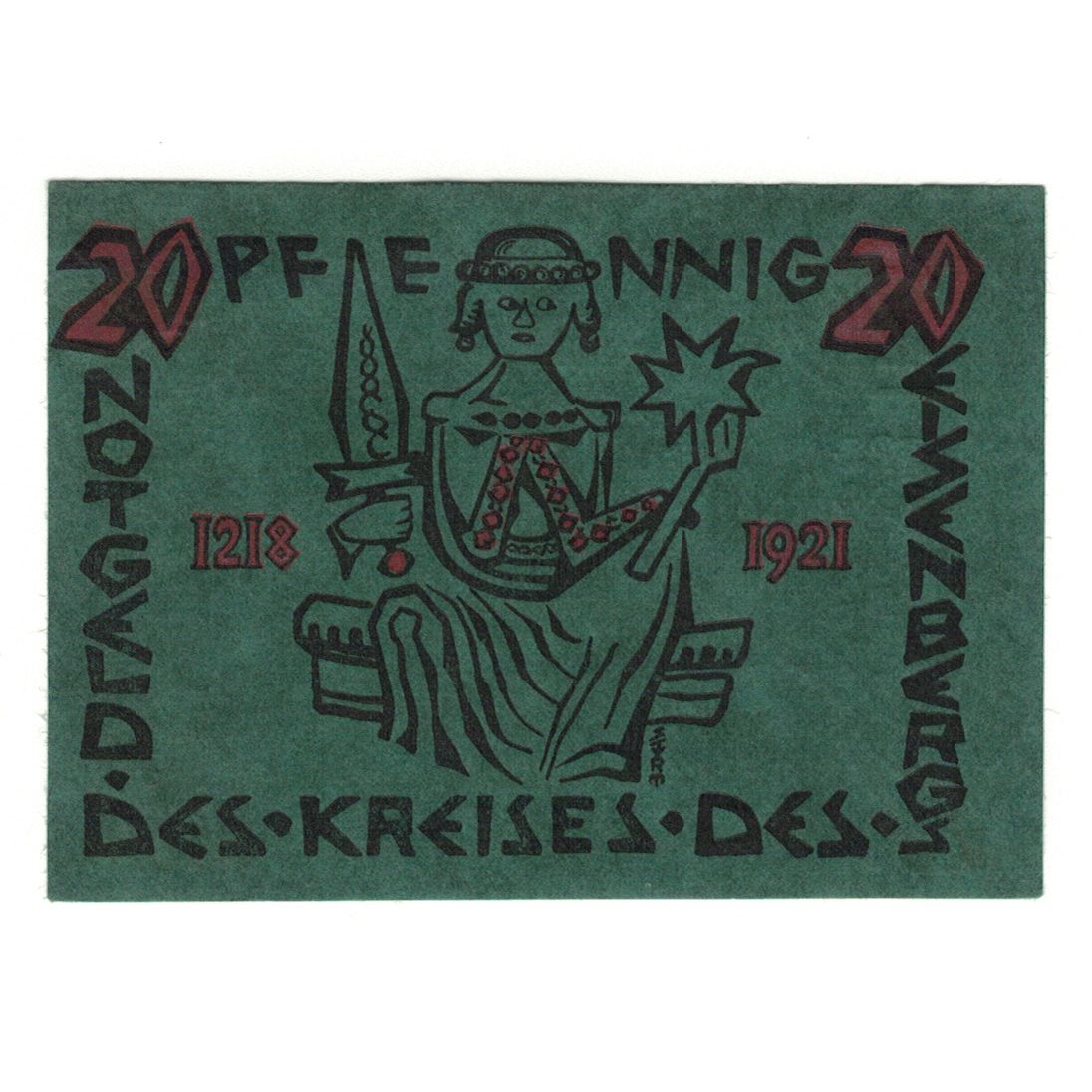 Billete, Alemania, Eisenberg Stadt, 20 Pfennig, tour, 1921, 1921-05-15, UNC