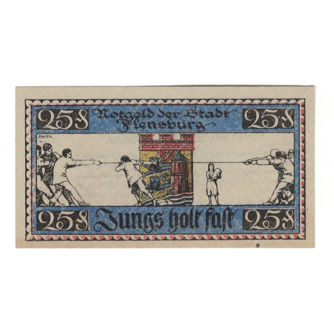 Banconote, Germania, Flensburg, 25 Pfennig, personnage, 1920, 1920-01-16, SPL