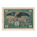Banconote, Germania, Schlesien, 10 Pfennig, corbeau, 1921, SPL, Mehl:383.1