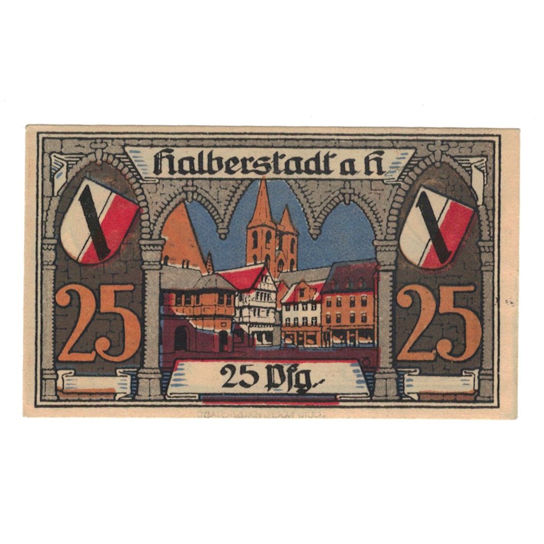 Geldschein, Deutschland, Halberstadt, 25 Pfennig, village, 1921, 1921-11-02