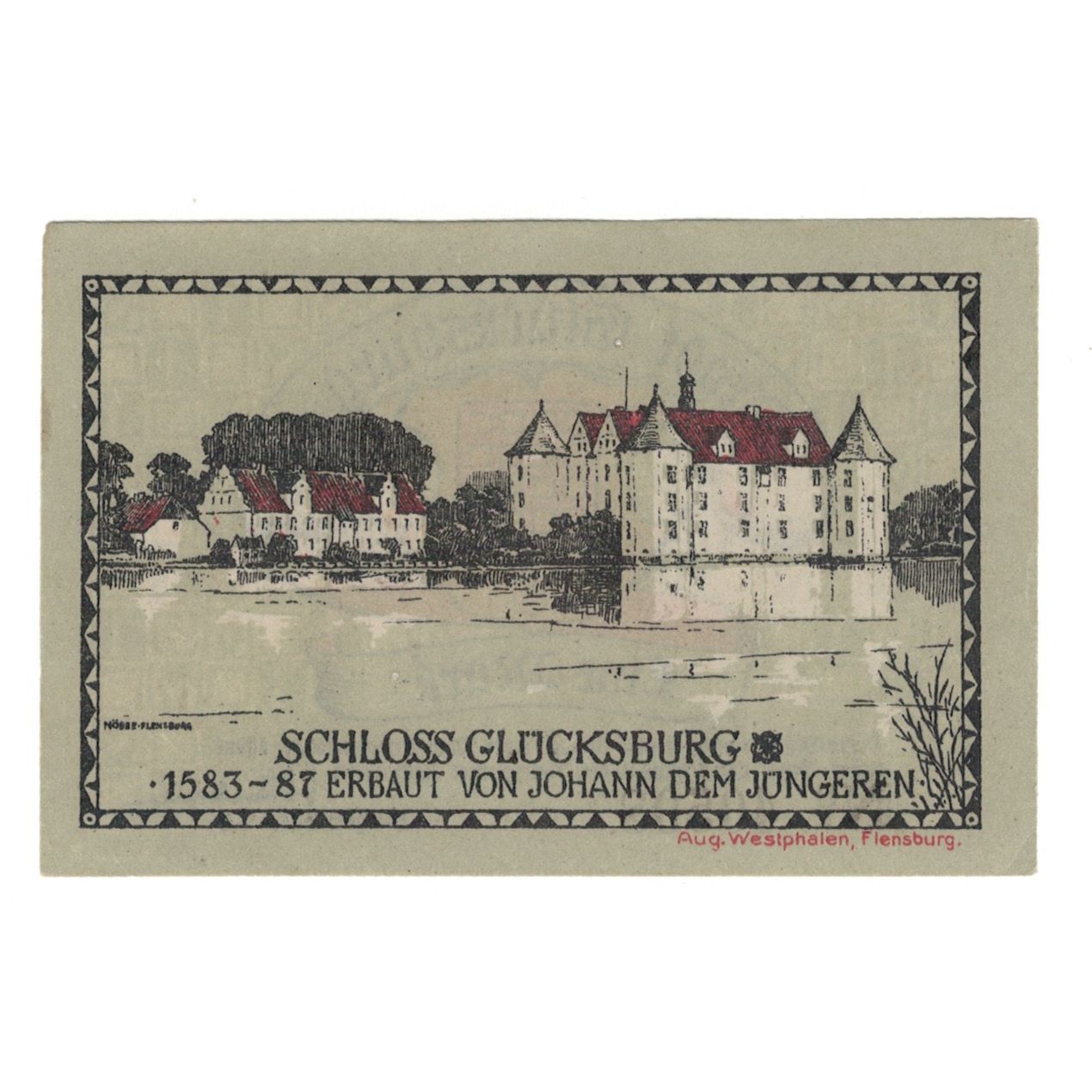 Geldschein, Deutschland, Glucksburg, 1 Mark, paysage, 1920, VZ+, Mehl:441.1
