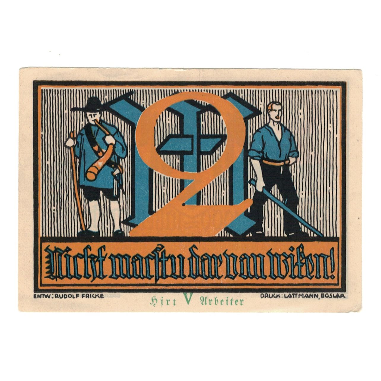 Banknot, Niemcy, Goslar Stadt, 2 Mark, personnage, 1922, 1922-07-02, UNC(60-62)