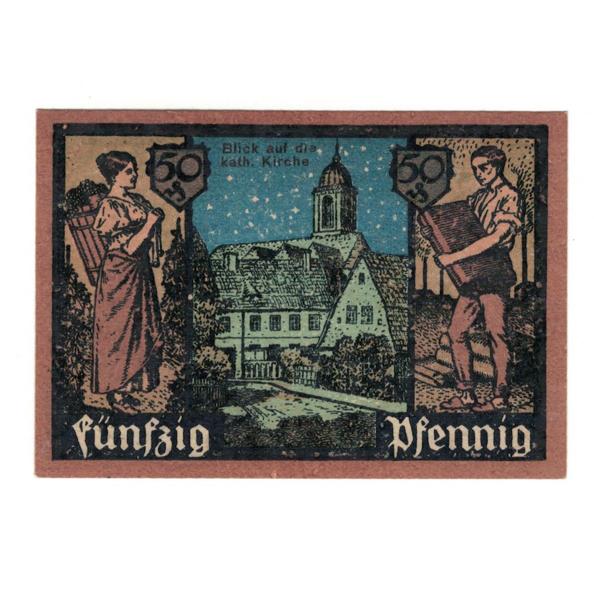 Banconote, Germania, Grünberg, 50 Pfennig, personnage 2, 1921, 1921-12-31, SPL