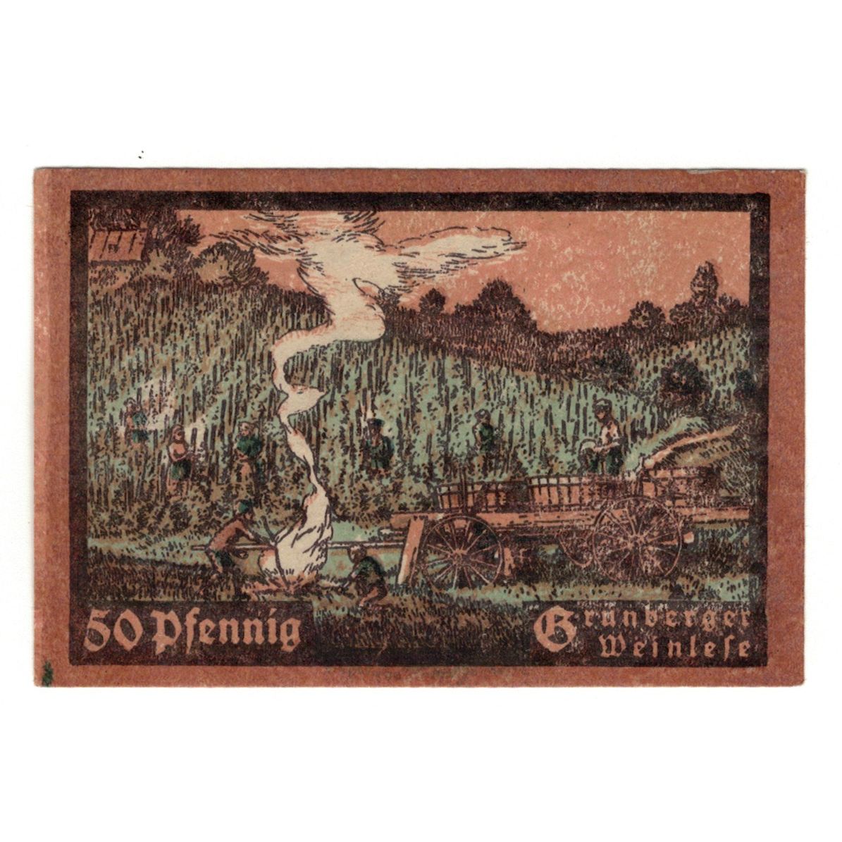 Banknot, Niemcy, Grünberg, 50 Pfennig, feu, 1921, 1921-12-31, UNC(60-62)