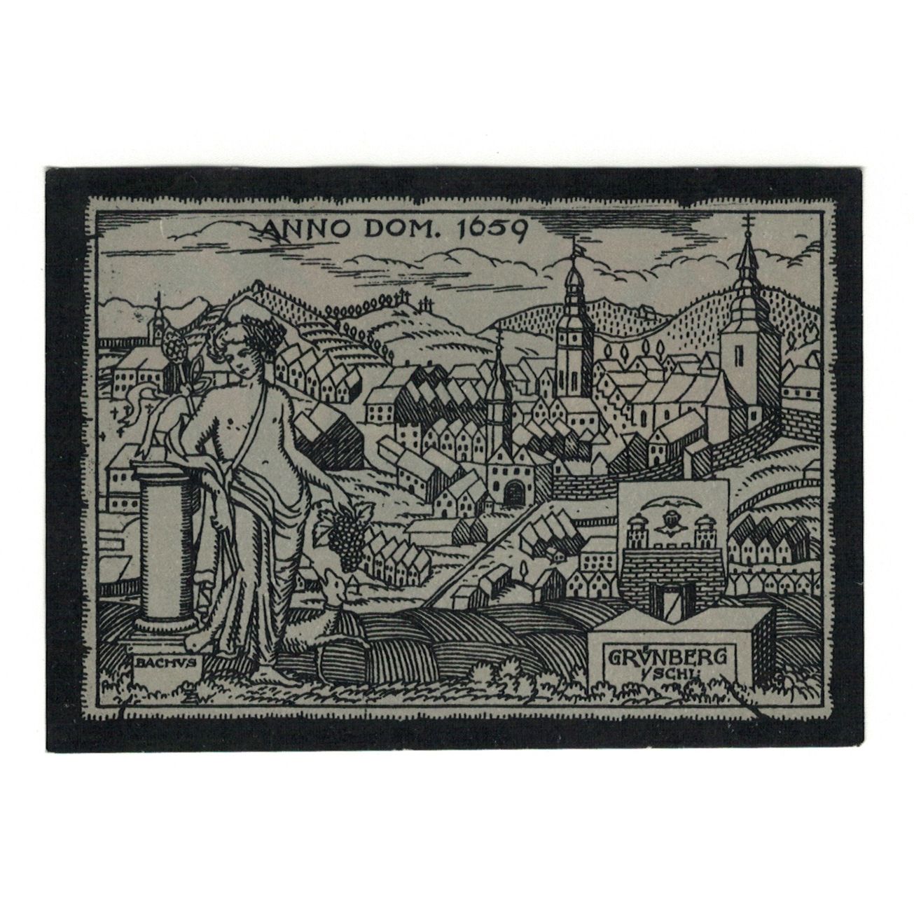 Geldschein, Deutschland, Grunberg Stadt, 75 Pfennig, personnage, 1922