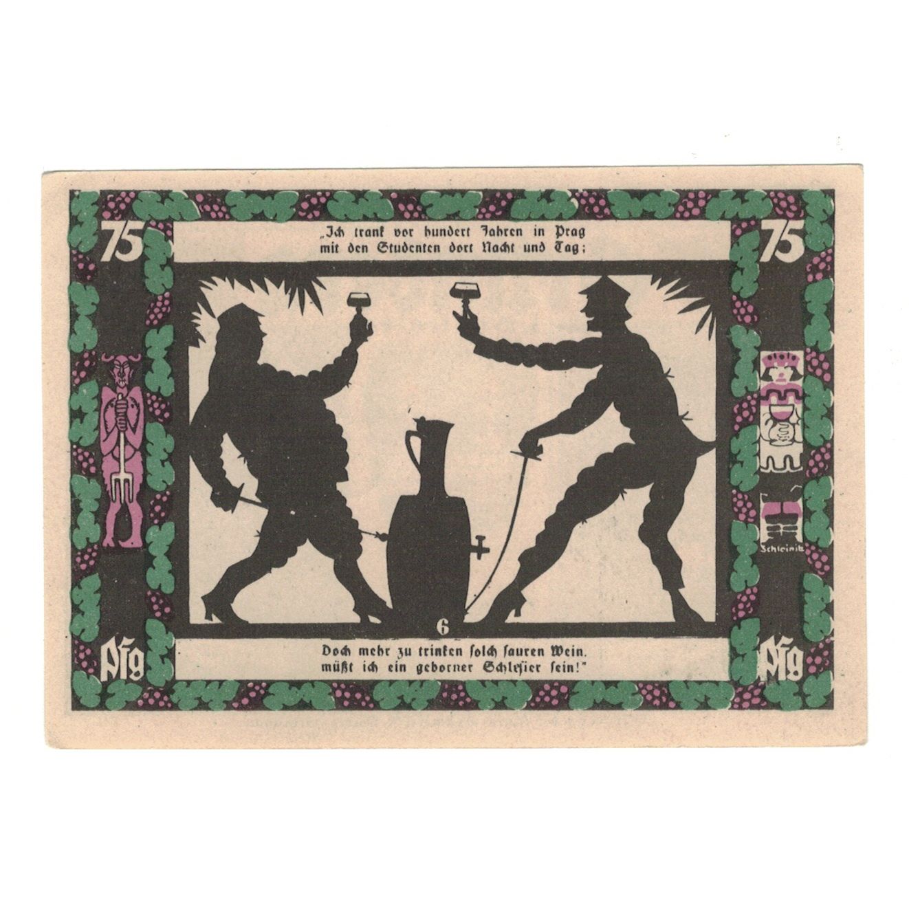 Banknote, Germany, Grunberg Stadt, 75 Pfennig, personnage, 1921, 1921-12-31