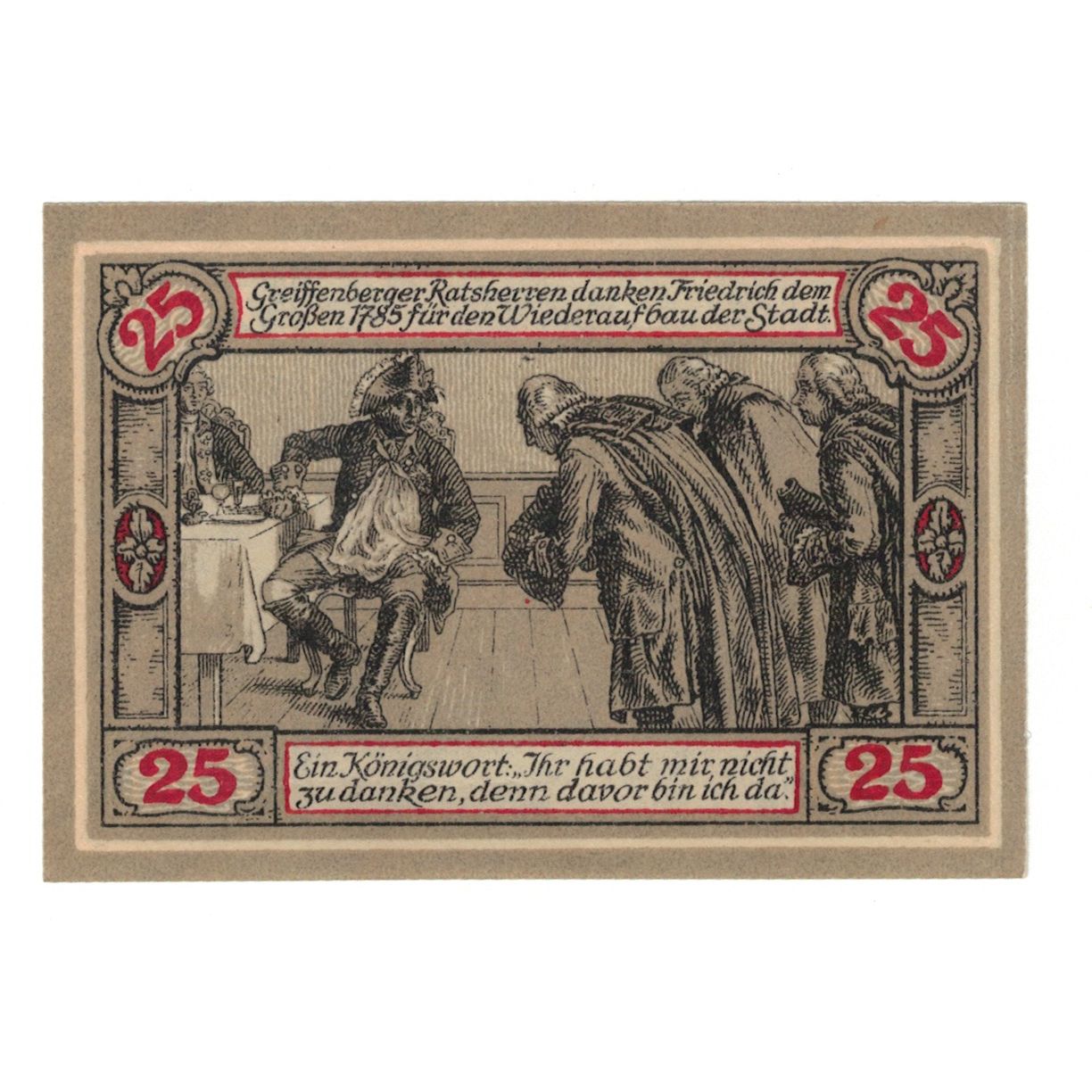Banconote, Germania, Greiffenberg, 25 Pfennig, personnage 4, 1920, 1920-04-19