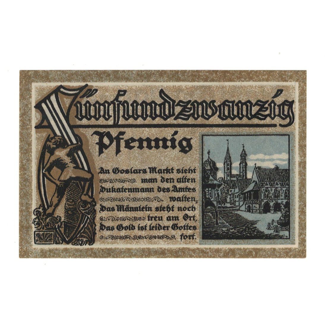 Banknot, Niemcy, Goslar, 25 Pfennig, village, 1923, 1923-06-01, UNC(63)
