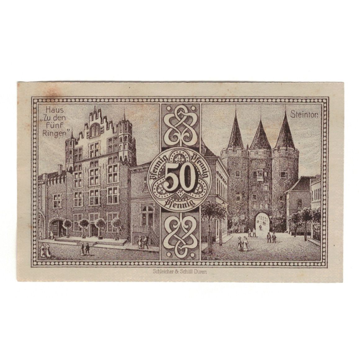 Geldschein, Deutschland, Goch, 50 Pfennig, Monument, 1921, 1921-06-01, UNZ