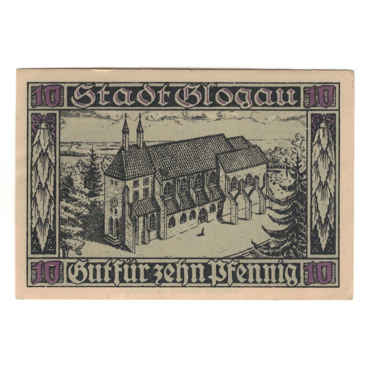Geldschein, Deutschland, Glogau, 10 Pfennig, personnage, 1920, 1920-12-01, VZ+