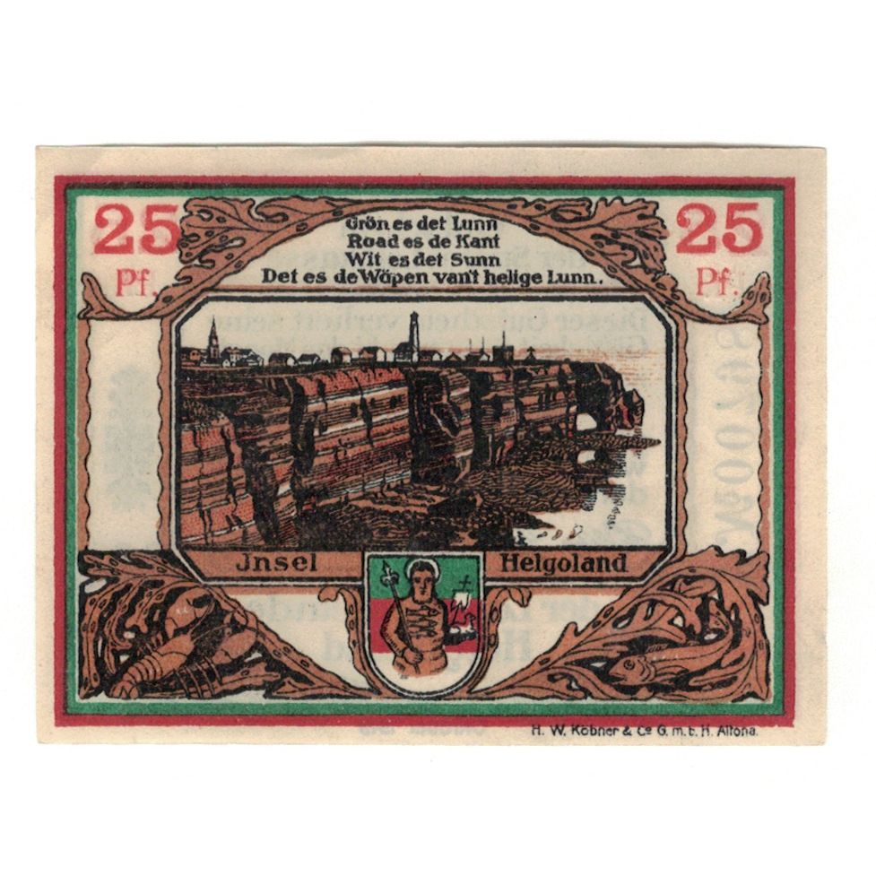 Geldschein, Deutschland, Helgoland Spar & Leihkasse der Landgemeinde, 25