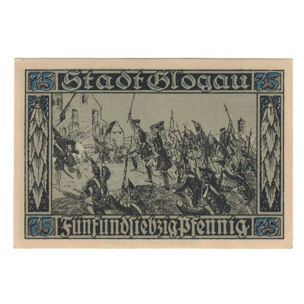 Geldschein, Deutschland, Glogau Stadt, 75 Pfennig, Bataille, 1920, 1920-12-01