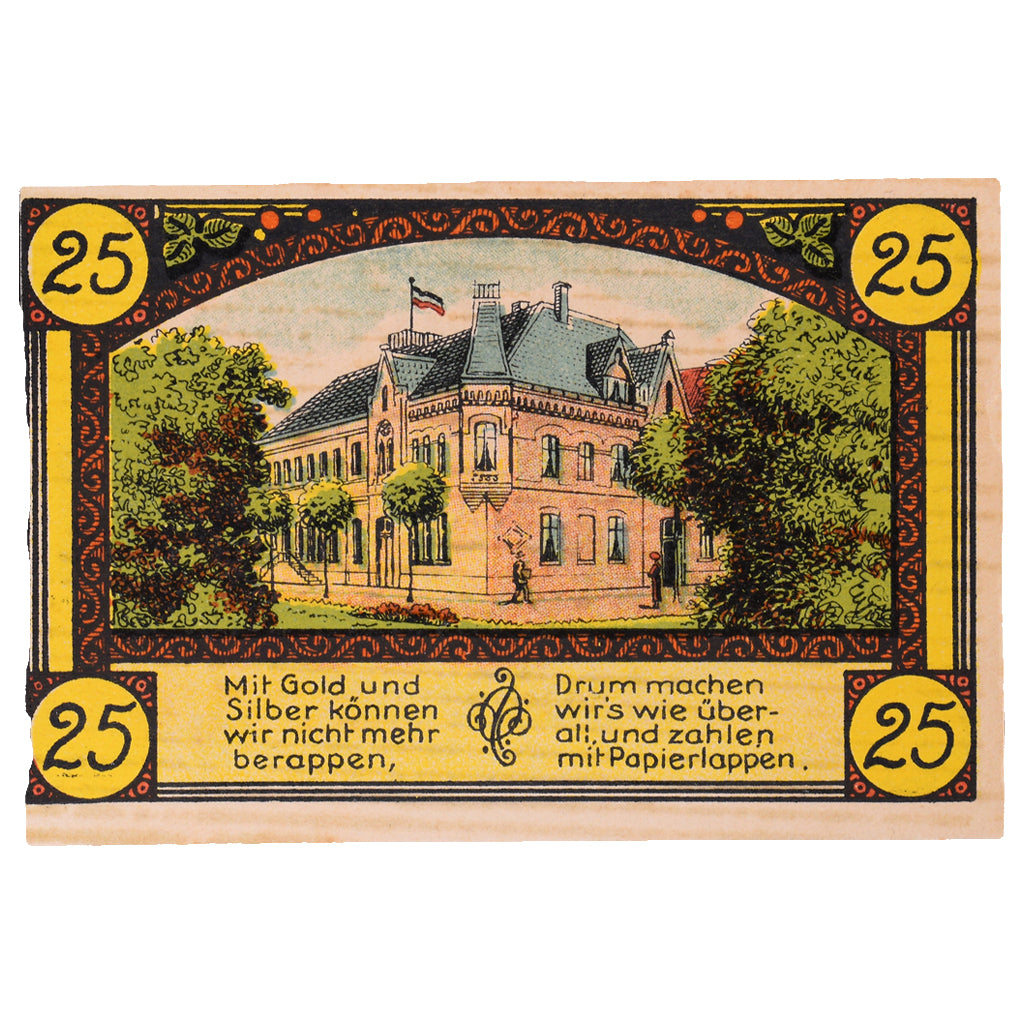Banknot, Niemcy, Eldagsen Stadt, 25 Pfennig, Monument, 1922, 1922-02-01