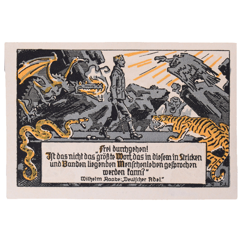 Banknot, Niemcy, Eschershausen, 10 Pfennig, personnage, 1921, 1921-06-01