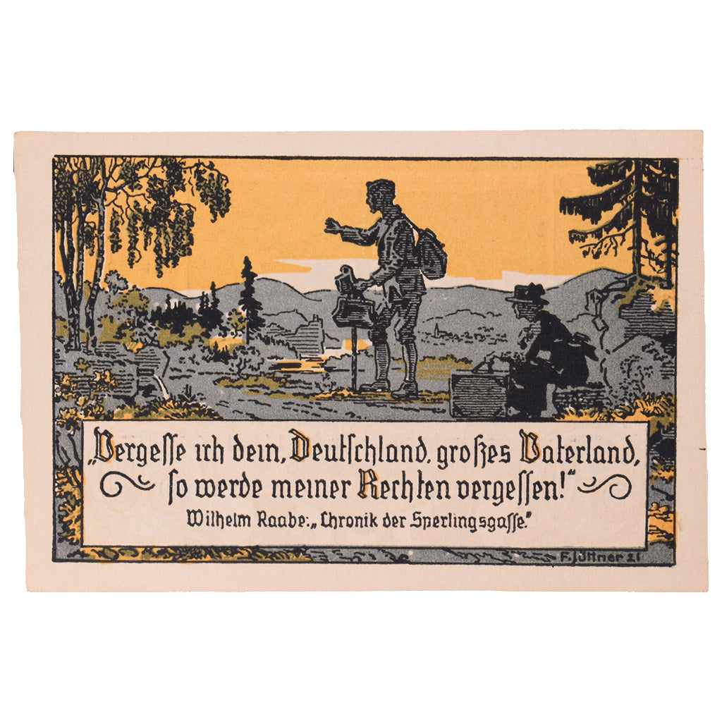 Geldschein, Deutschland, Eschershausen, 50 Pfennig, personnage 2, 1921