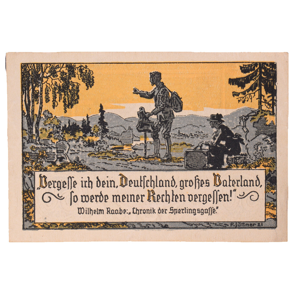 Geldschein, Deutschland, Eschershausen, 50 Pfennig, personnage 4, 1921