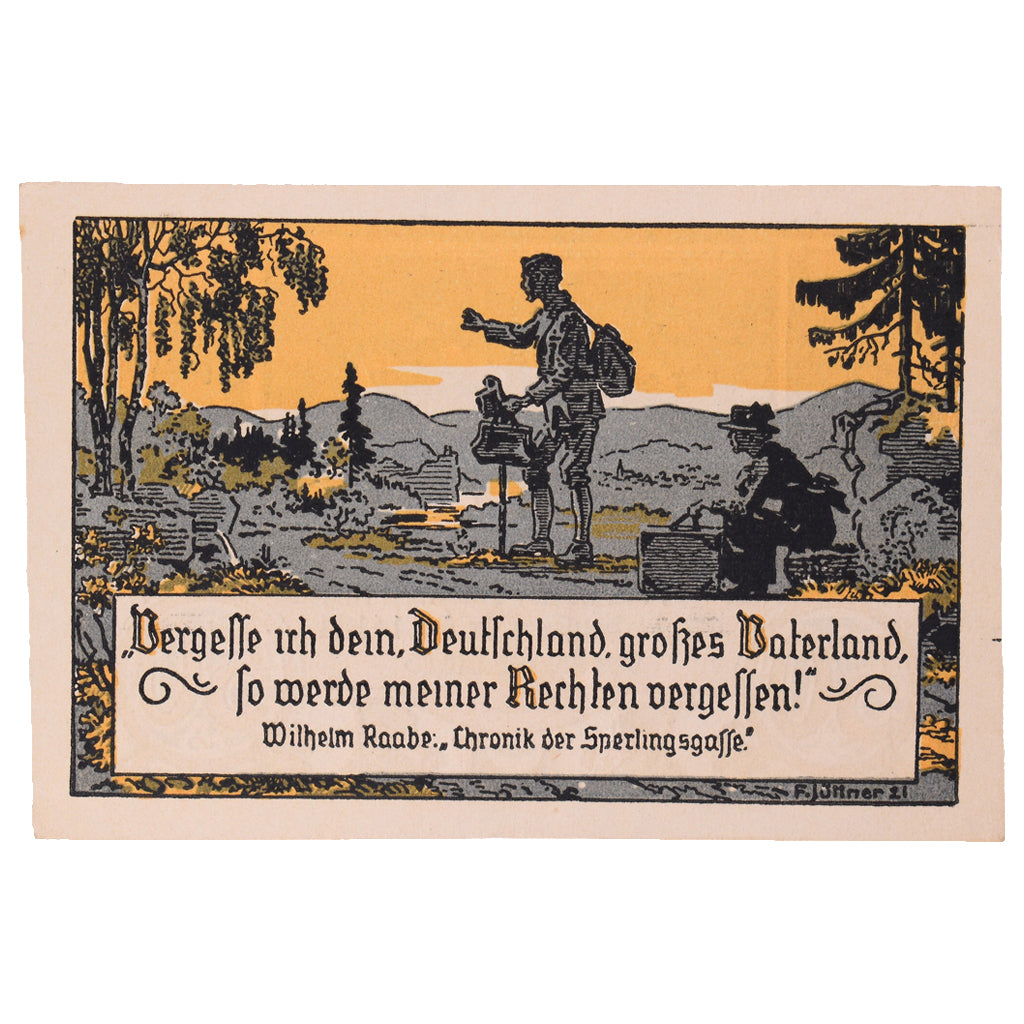 Geldschein, Deutschland, Eschershausen, 50 Pfennig, personnage 5, 1921