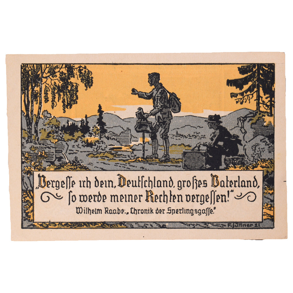Banconote, Germania, Eschershausen, 50 Pfennig, personnage 7, 1921, 1921-06-01