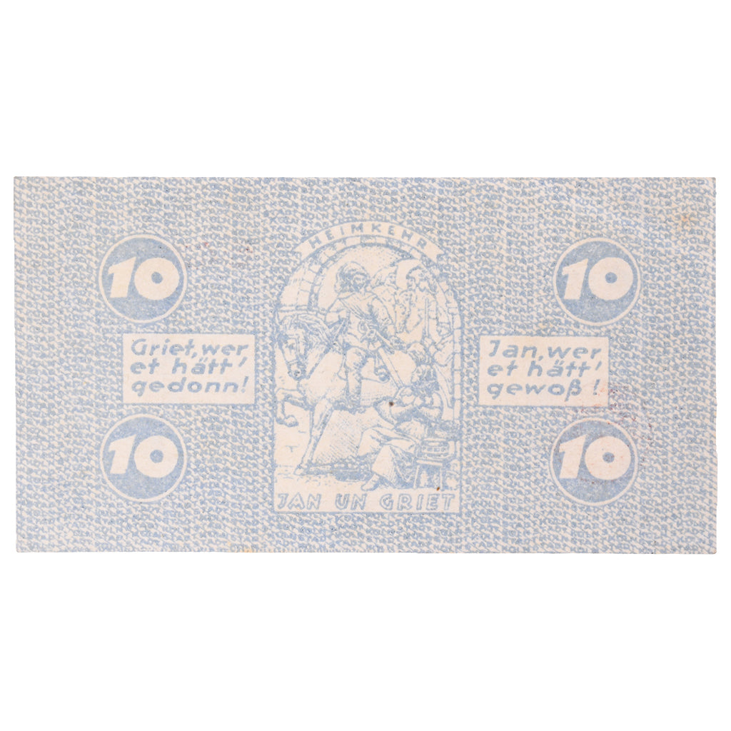 Banknot, Niemcy, Köln Stadt, 10 Pfennig, personnage 4, 1921, 1921-07-13