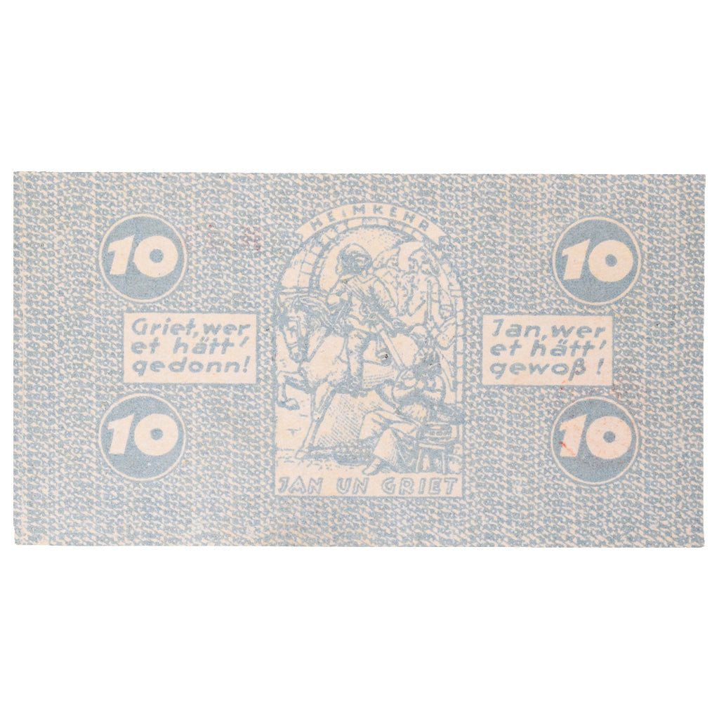 Banknot, Niemcy, Köln Stadt, 10 Pfennig, personnage 7, 1921, 1921-07-13