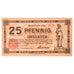 Geldschein, Deutschland, Köln Stadt, 25 Pfennig, personnage 4, 1920