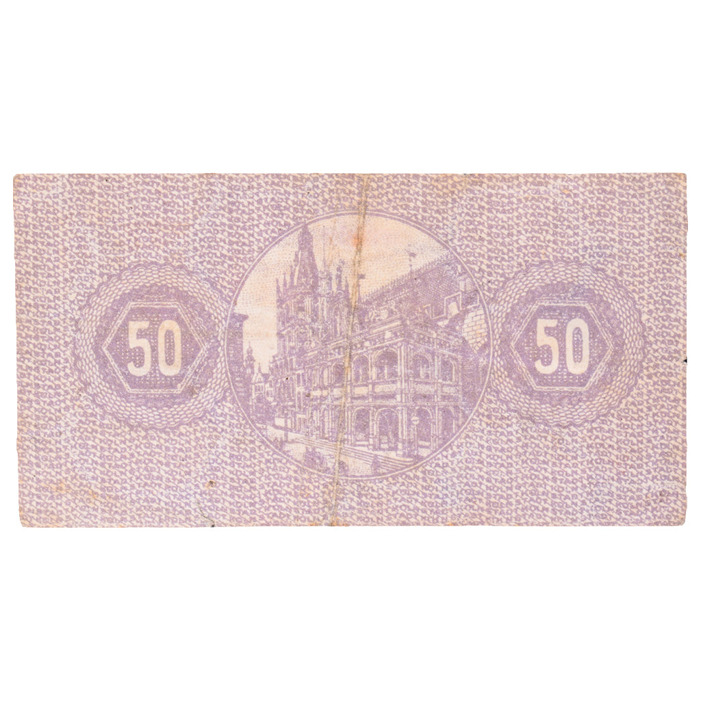 Banknot, Niemcy, Köln Stadt, 50 Pfennig, église 3, 1920, 1920-05-01