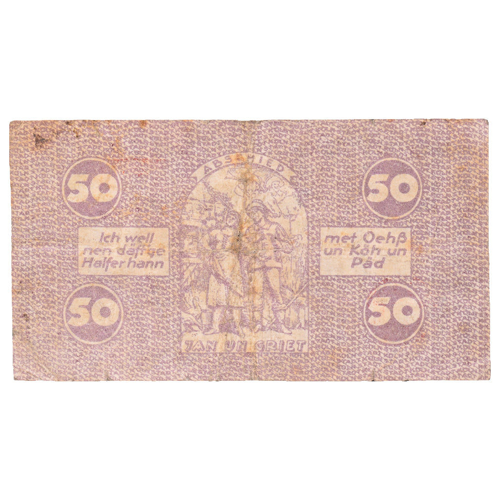Banknot, Niemcy, Köln Stadt, 50 Pfennig, personnage 1, 1920, 1921-07-13