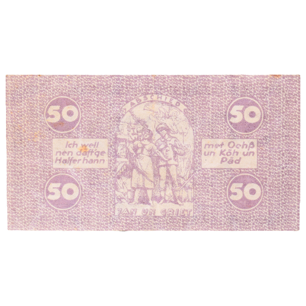 Banknot, Niemcy, Köln Stadt, 50 Pfennig, personnage 2, 1920, 1921-07-13