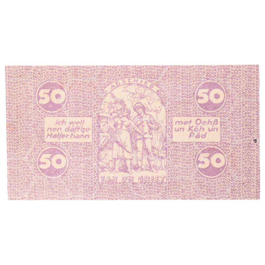 Banknot, Niemcy, Köln Stadt, 50 Pfennig, personnage 9, 1920, 1921-07-13