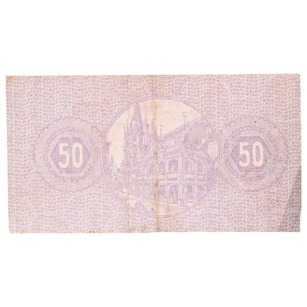 Banconote, Germania, Köln Stadt, 50 Pfennig, eglise 2, 1920, 1920-10-01, SPL-