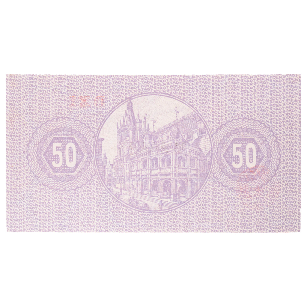 Geldschein, Deutschland, Köln Stadt, 50 Pfennig, église 4, 1920, 1920-10-01
