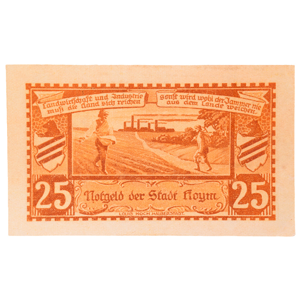 Banconote, Germania, Hoym, 25 Pfennig, paysage 7, 1921, 1921-05-17, FDS