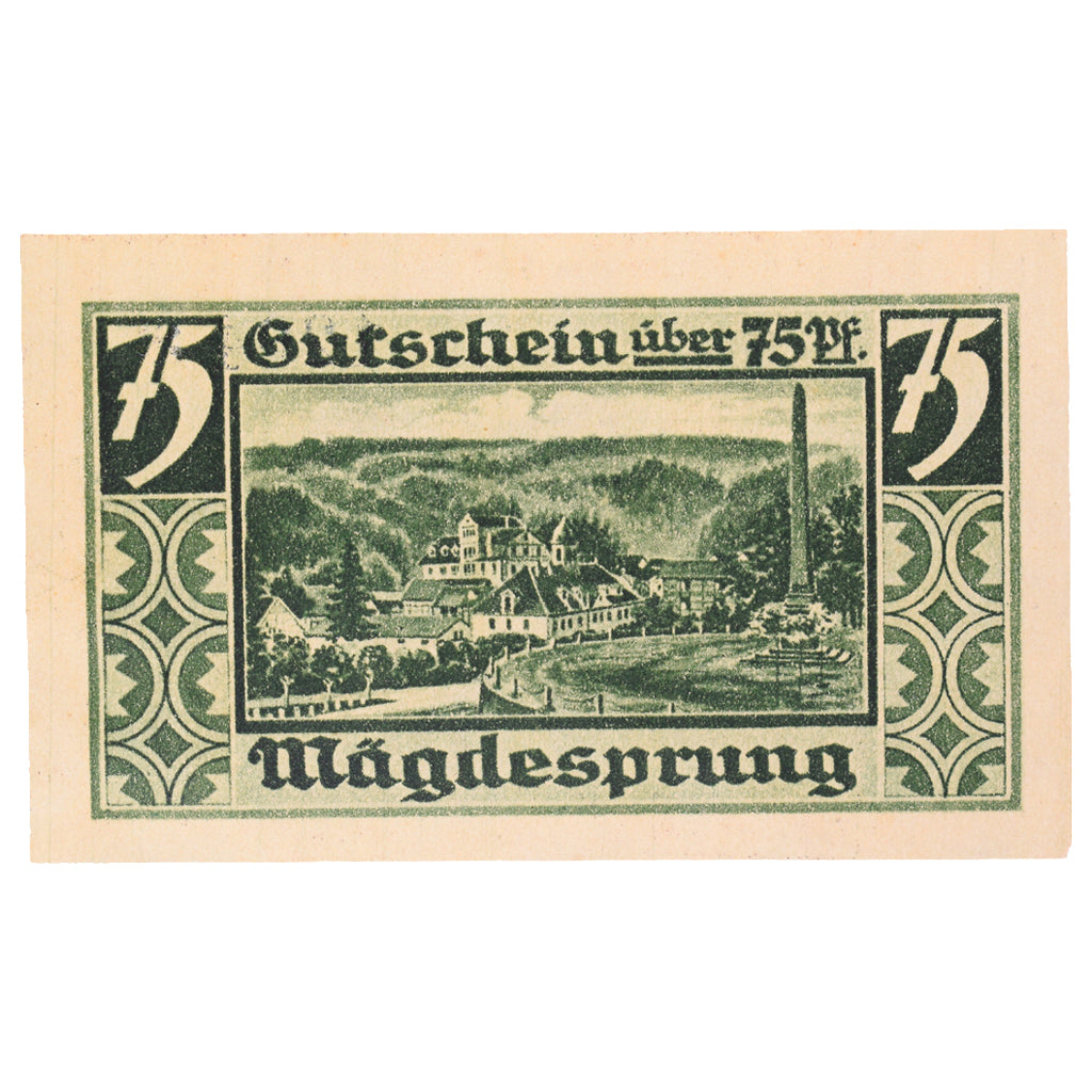 Banknot, Niemcy, Harzgerode Stadt, 75 Pfennig, paysage 3, 1921, 1921-07-07