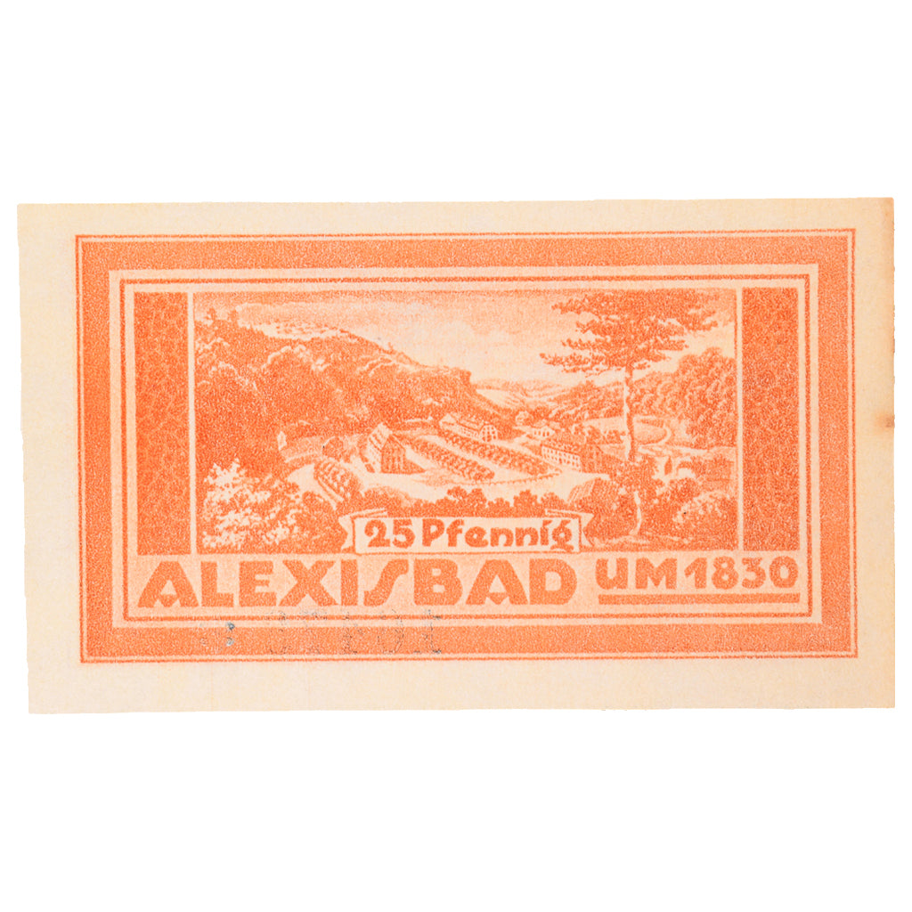 Geldschein, Deutschland, Harzgerode Stadt, 25 Pfennig, village, 1921