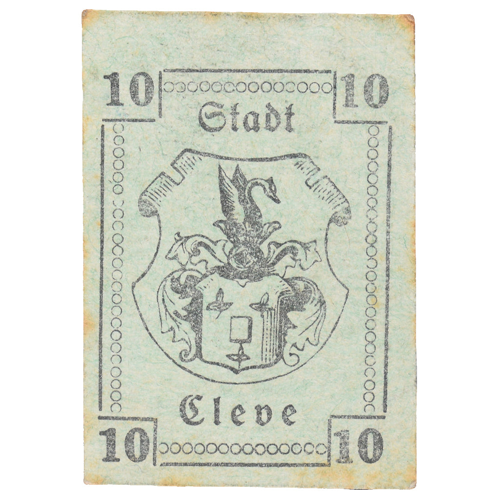 Geldschein, Deutschland, Cleve Stadt, 10 Pfennig, valeur faciale, 1922