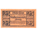 Geldschein, Deutschland, Cleve Stadt, 25 Pfennig, valeur faciale, 1922