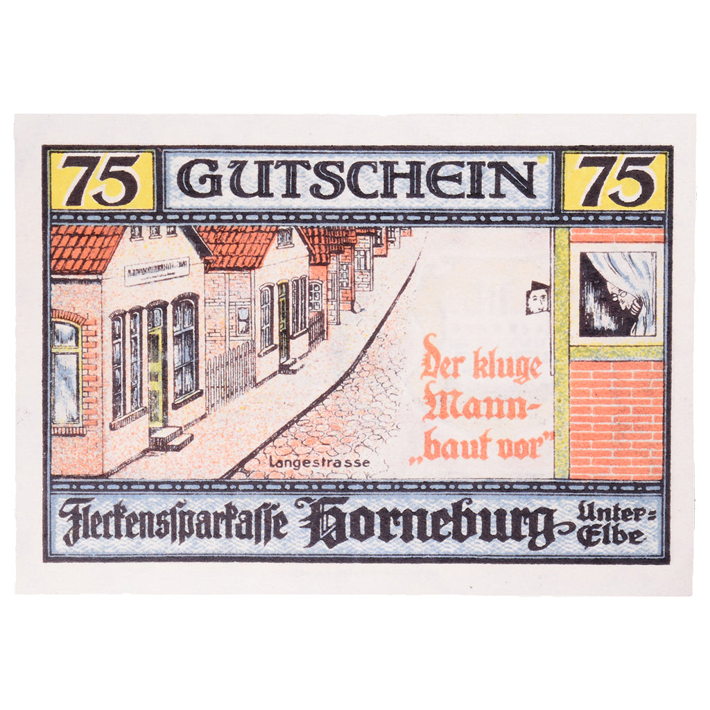 Banknot, Niemcy, Horneburg, 75 Pfennig, rue 1, 1921, 1921-05-01, UNC(63)