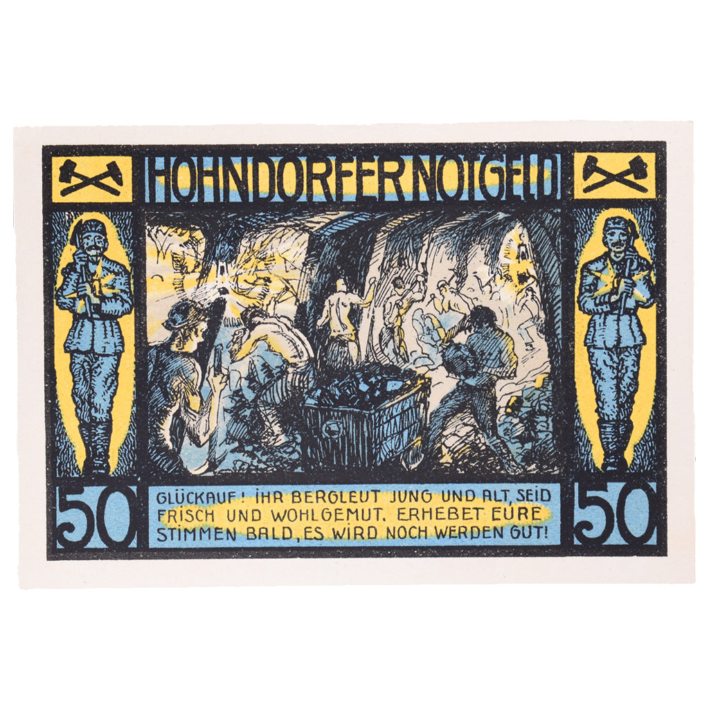 Banconote, Germania, Hohndorf, 50 Pfennig, personnage, 1921, 1921-09-30, FDS