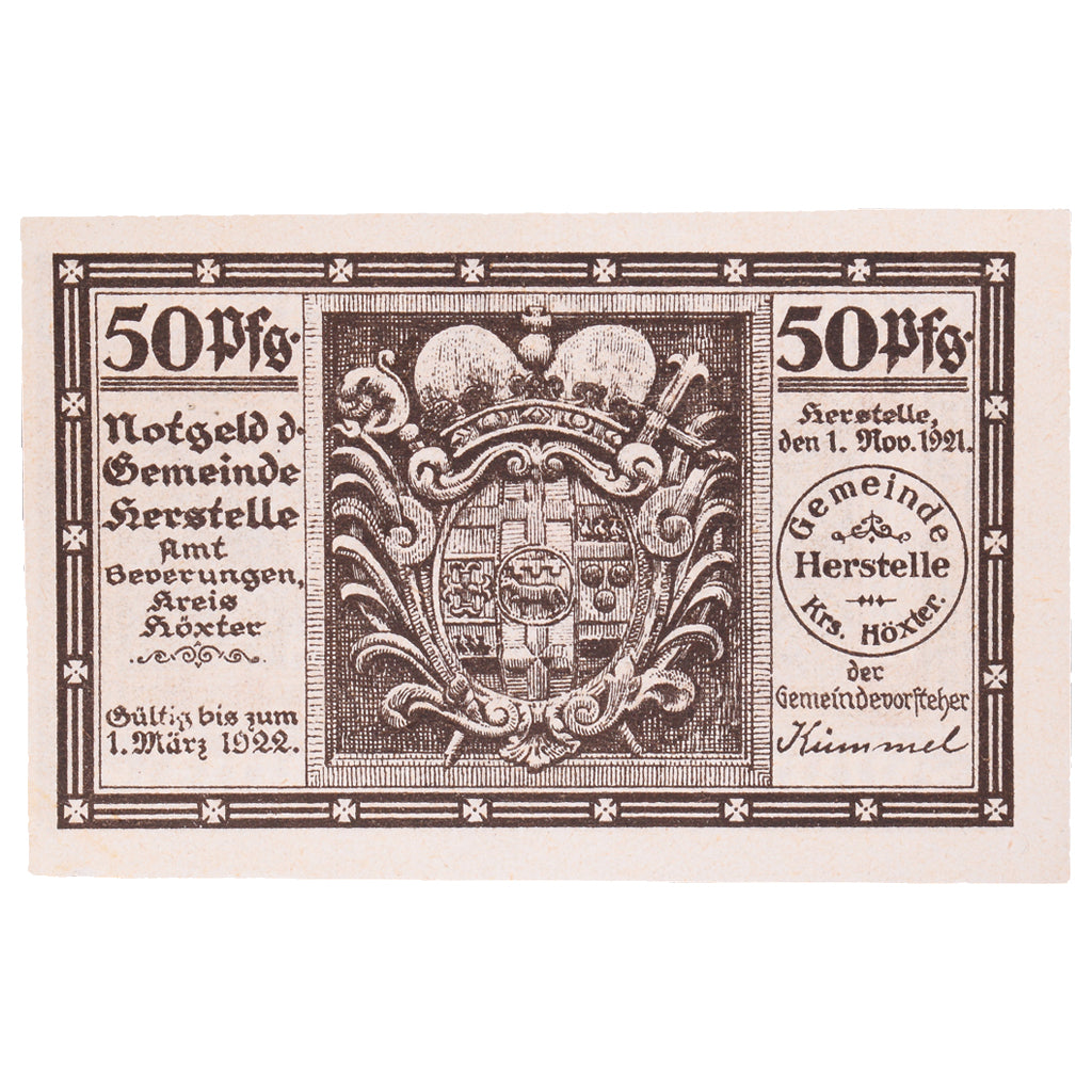Banconote, Germania, Herstelle, 50 Pfennig, personnage 2, 1921, 1921-11-01, FDS