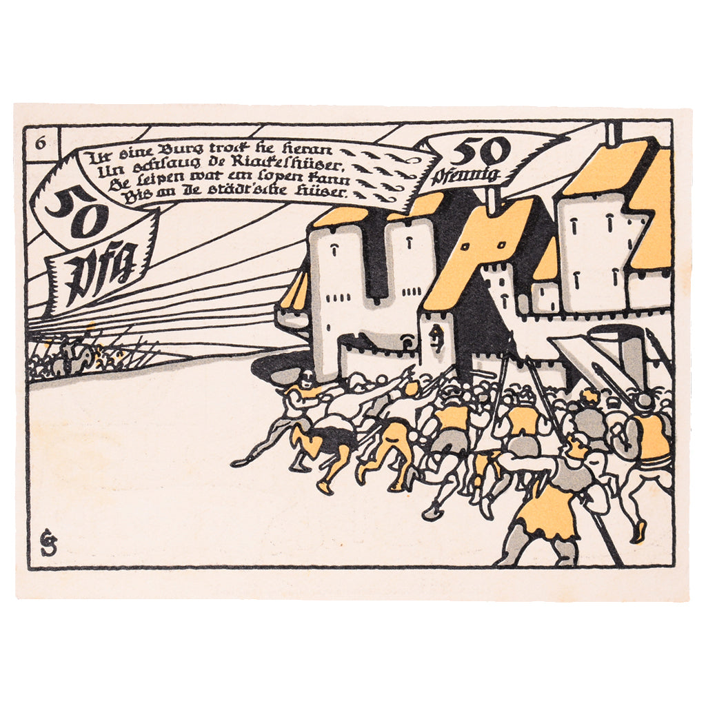 Banknot, Niemcy, Herne Stadt, 50 Pfennig, Bataille, 1921, 1921-07-01, AU(55-58)