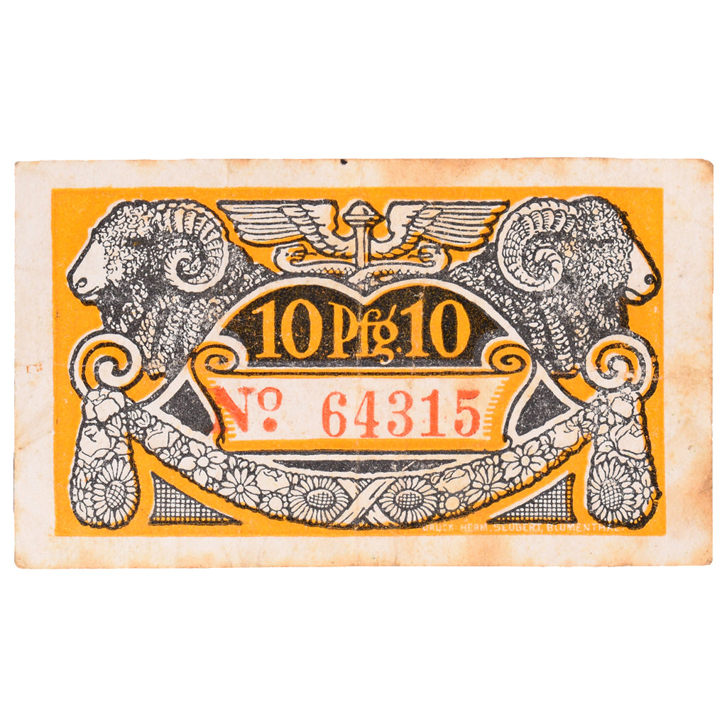 Geldschein, Deutschland, Blumenthal Gemeinde, 10 Pfennig, valeur faciale, 1920