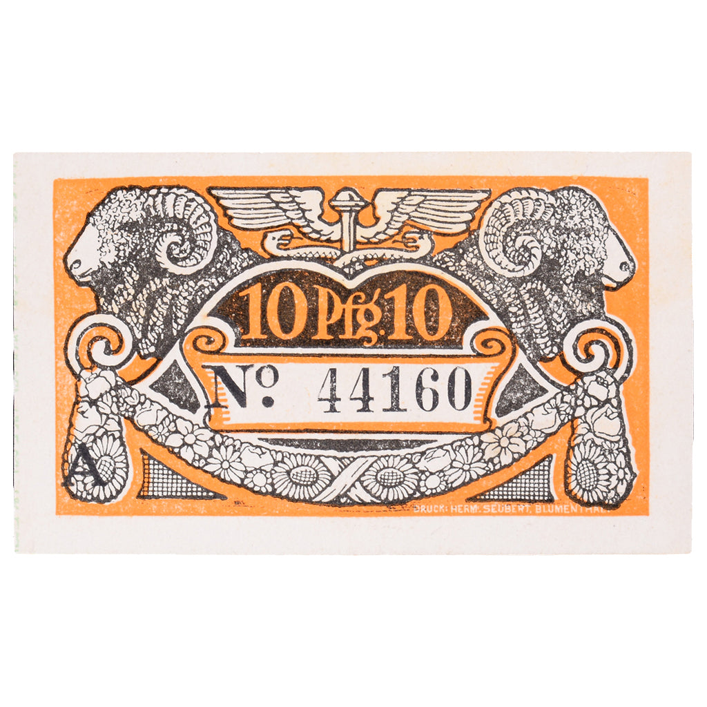 Geldschein, Deutschland, Blumenthal Gemeinde, 10 Pfennig, valeur faciale 1