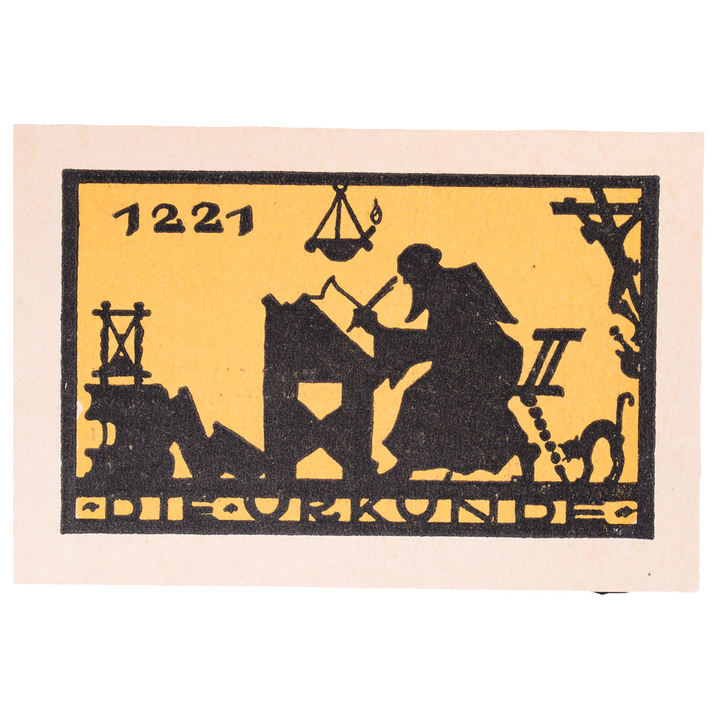 Banconote, Germania, Ansbach, 75 Pfennig, personnage, 1921, 1921-08-12, FDS